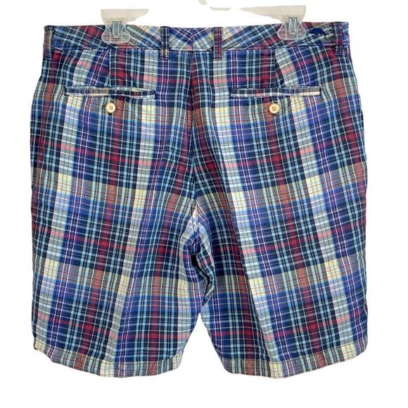Tommy Bahama Mens 35X 8 Inseam Blue Striped Linen Blended Casual Shorts - Picture 2 of 8